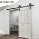 Schuifdeursysteem 2x1 meter met hangrollen spaakwiel 340mm zwart