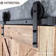 Schuifdeursysteem 2x1 meter met hangrollen spaakwiel 340mm zwart