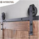Schuifdeursysteem 2x1 meter met hangrollen spaakwiel 340mm zwart