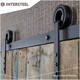 Schuifdeursysteem 2x1 meter met hangrollen open wiel 255mm zwart