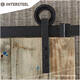 Schuifdeursysteem 2x1 meter met hangrollen open wiel 255mm zwart