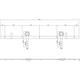 Schuifdeursysteem 2x1 meter met hangrollen open wiel 255mm zwart