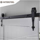 Schuifdeursysteem 2x1 meter met hangrollen pijlvorm 290mm zwart