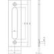 Schuifdeurkom rechthoekig opschroevend 220x60x6mm zwart