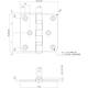 Kogellagerscharnier afgerond 3" (76x76x2,5mm) rvs zwart