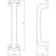 Handgreep 777 110mm zwart