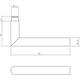 Set kruk-espagnolet links Hoek 90° ø19mm incl stangenset 2x 1245mm rvs zwart