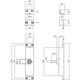 Set kruk-espagnolet links T-recht incl stangenset 2x 1245mm rvs zwart