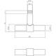 Set kruk-espagnolet links T-recht incl stangenset 2x 1245mm rvs zwart