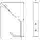 Kapstokhaak gebogen 140x80mm zwart