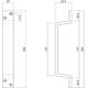 Handgreep profiel 200 x 29mm aluminium zwart