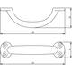 Handgreep geperst 85mm zwart