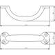 Handgreep geperst 115mm zwart