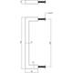 Meubelgreep vierkant 12x12 128mm zwart
