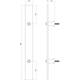 Deurgreep plat 400x40mm tbv schuifdeur antiek