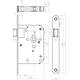 Set loopslot wit met deurkruk Bastian op rozet ø52x10mm wit