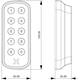 Black X xPad ovaal 100x42mm wit