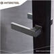 Deurkruk Amsterdam met rozet zelfklevend 30x30x3mm antraciet grijs