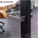 Deurkruk Amsterdam met rozet zelfklevend 30x30x3mm antraciet grijs