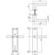Deurkruk Bastian op schild rechthoekig 245x45mm blind antraciet grijs