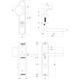 SKG3 veiligheidsbeslag ovaal 250x50mm greep/kruk Luzern met veerconstructie profielcilindergat 72mm met kerntrekbeveiliging rvs getrommeld