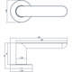 Deurkruk Strak elegant op rozet verdekt ø53x10mm rvs
