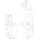 Knopschild ovaal verdekt XL links 278x40x10mm met nokken en vaste knop bol/schuin profielcilindergat 72mm rvs