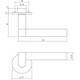 Deurkruk Munnikhof Dock Black met rozet verdekt ø53x5mm rvs