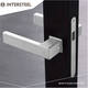 Deurkruk Amsterdam met rozet zelfklevend 30x30x3mm rvs