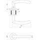 Deurkruk Half rond/90° basic op rozet verdekt ø53x9mm rvs