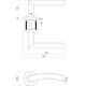 Set toiletslot 63/8mm wit met deurkruk Lisa/90° basic op rozet ø53x9mm en WC-sluiting rvs