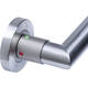 Deurkruk Prolock Sicura ø22mm met blokkeer mechanisme op rozet verdekt ø53x10mm met nokken rvs