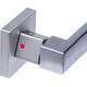 Deurkruk Prolock Cunera met blokkeer mechanisme op rozet verdekt 52x52x10mm met nokken rvs