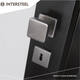 Knoprozet verdekt 53x53x8mm met nokken en vaste knop vierkant met wisselstift rvs
