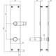 Schilden rechthoekig 250x55x2mm wc 78/8mm rvs