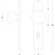 Knopschild ovaal 220x41x8mm met vaste knop paddenstoel sleutelgat 56mm rvs
