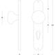 Knopschild ovaal 220x41x8mm met vaste knop paddenstoel profielcilindergat 55mm rvs