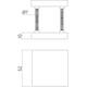 Afdekrozetten verdekt 52x52x10mm met nokken rvs