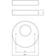 Rondcilinderrozetten verdekt ø53x9mm rvs