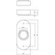 Rozetten verdekt ovaal 65x30x10mm rvs