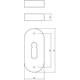 Sleutelrozetten verdekt ovaal 65x30x10mm rvs