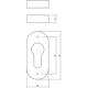 Cilinderrozetten verdekt ovaal 65x30x10mm rvs