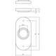 Rozetten verdekt ovaal 65x30x5mm rvs