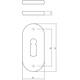 Sleutelrozetten verdekt ovaal 65x30x5mm rvs