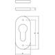 Cilinderrozetten verdekt ovaal 65x30x5mm rvs