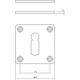 Sleutelrozetten 42x42x2mm rvs