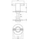 WC-sluiting ø42x2mm met stift 8x8mm rvs