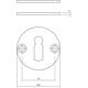 Sleutelrozetten ø42x2mm rvs