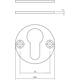 Cilinderrozetten ø42x2mm rvs