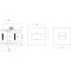 WC-sluiting verdekt met magneet 55x55x3mm met nokken en stift 8x8mm rvs